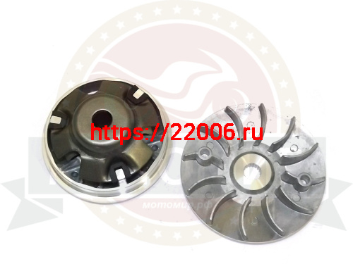 Вариатор передний 4х такт GY6-125/150 в сборе (052QMI0-1001000L0) (НАБОР) фото 2