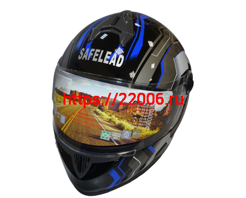 Шлем интеграл "Safelead" HF-122 черный Q162, размер S фото 3