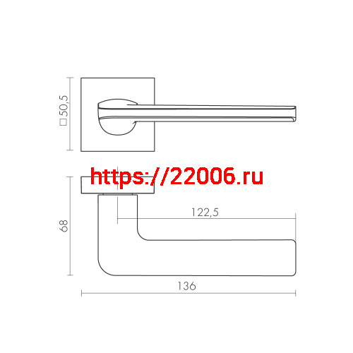 Ручка Fuaro (Фуаро) раздельная K.DM51.FLOW (FLOW DM) SSG-39 сатинированное золото фото 2