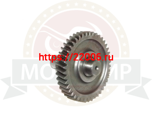 Шестерня редуктора GY6-125/150 ведущая (блок шестерня) D-69мм, h-60,5мм, d-15 косой зуб 42з (13з) фото 2