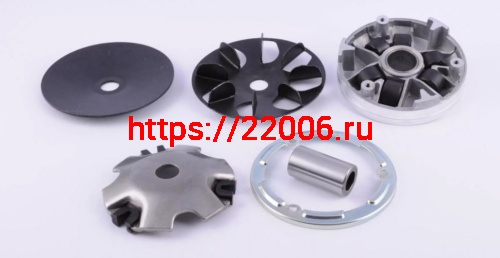 Вариатор Suzuki Lets в сборе (ролики, палец) TMMP