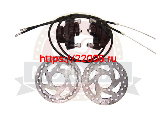 Тормоз дисковый передний в сборе детские  ATV (TREK) типа вело 120мм БЕЗ РУЧКИ ТОРМОЗА