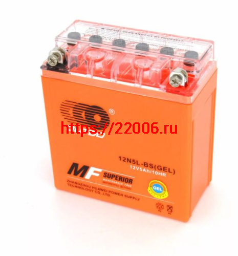 Аккумулятор OUTDO GEL 12N5L-BS высокий (12v/5hr) (120*60*130/65) 10 Аккумулятор OUTDO GEL 12N5L-BS высокий (12v/5hr) (120*60*130/65) 10