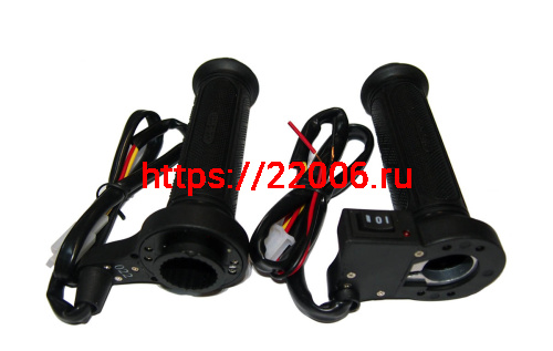 Подогрев (Ручки с подогревом) в сборе (пр/лев) под диам. 22мм, проводка, тумблер (2 полож), фото 3