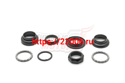 Детали рулевой колонки "Kenli" резьб.1"c огран.(22,2/30/27мм, общ.h=33 мм ЧЕР) KL-B202K(компл) Детали рулевой колонки "Kenli" резьб.1"c огран.(22,2/30/27мм, общ.h=33 мм ЧЕР) KL-B202K(компл)