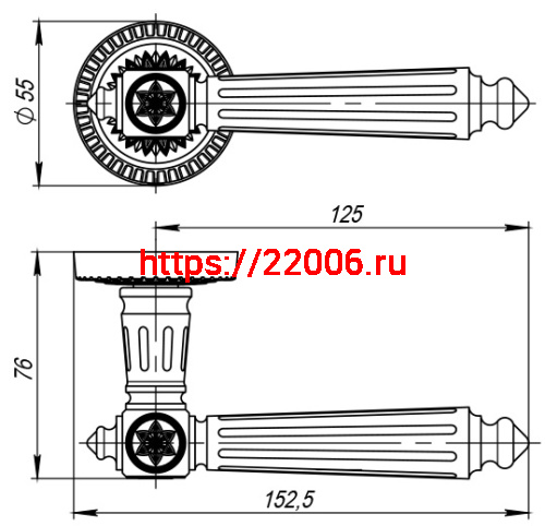 Ручка Armadillo (Армадилло) раздельная R.CL55.Matador (Matador CL4) SILVER-925 серебро 925 фото 4 Ручка Armadillo (Армадилло) раздельная R.CL55.Matador (Matador CL4) SILVER-925 серебро 925 фото 4