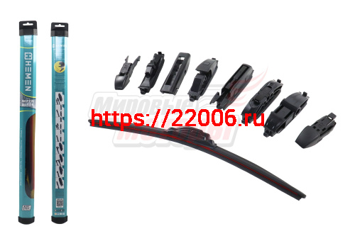 Щётка стеклоочистителя бескаркасная Sport-Design HEMEN 450 мм + 8 адаптеров (HBL450) Щётка стеклоочистителя бескаркасная Sport-Design HEMEN 450 мм + 8 адаптеров (HBL450)