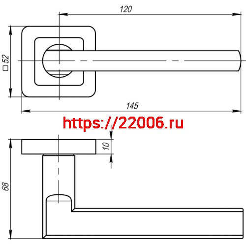 Ручка Punto (Пунто) раздельная K.QR52.PLUTON (PLUTON QR) BL-24 черный фото 2 Ручка Punto (Пунто) раздельная K.QR52.PLUTON (PLUTON QR) BL-24 черный фото 2