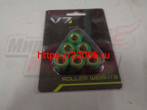 Ролики вариатора 17х12 9 гр. SUZUKI AD50, LET'S, SEPIA (КОМПЛ.=6шт.) Ролики вариатора 17х12 9 гр. SUZUKI AD50, LET'S, SEPIA (КОМПЛ.=6шт.)