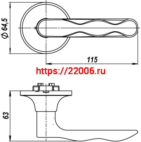 Ручка Fuaro (Фуаро) защелка DK624/BL PB-PS (624/BL PB-P) (без фик.) золото фото 2 Ручка Fuaro (Фуаро) защелка DK624/BL PB-PS (624/BL PB-P) (без фик.) золото фото 2