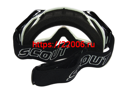 Очки мотокросс/спорт SCOUT (NK-1023) черн/белые, резинка с силиконом, цветн упаковка фото 2 Очки мотокросс/спорт SCOUT (NK-1023) черн/белые, резинка с силиконом, цветн упаковка фото 2