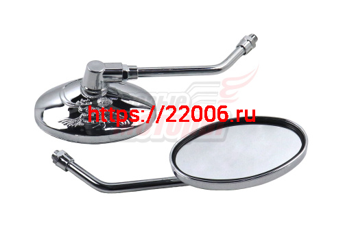 Зеркала (101) овальные маленькие, под хром, с рисунком d=8 mm (в уп. 50 пар) Зеркала (101) овальные маленькие, под хром, с рисунком d=8 mm (в уп. 50 пар)