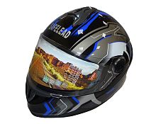 Шлем интеграл "Safelead" HF-122 черный Q162, размер S