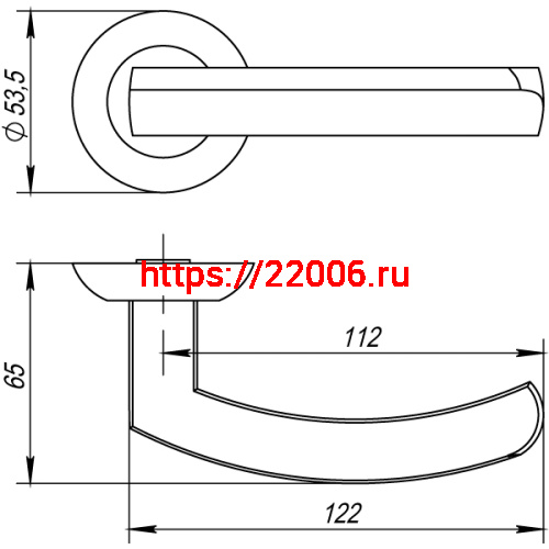Ручка Punto (Пунто) раздельная R.TL54.ALFA (ALFA TL) SN/CP-3 матовый никель/хром фото 4 Ручка Punto (Пунто) раздельная R.TL54.ALFA (ALFA TL) SN/CP-3 матовый никель/хром фото 4