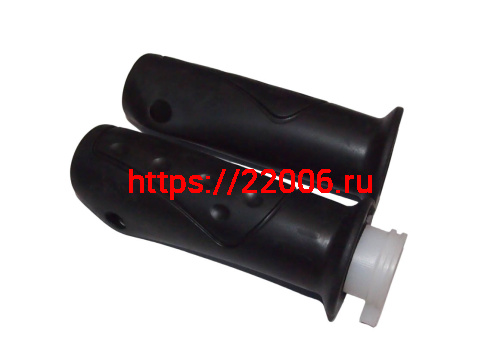 Ручка руля правая (газа) F50/80 "Газуля" с корпусом (с резинкой) + руля левая (резинка) фото 2