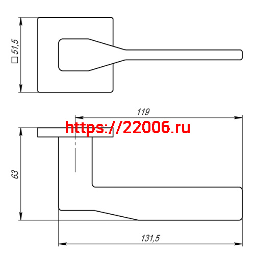 Ручка Armadillo (Армадилло) раздельная K.USS52.GRAND (GRAND USS) BPVD-77 вороненый никель фото 4 Ручка Armadillo (Армадилло) раздельная K.USS52.GRAND (GRAND USS) BPVD-77 вороненый никель фото 4