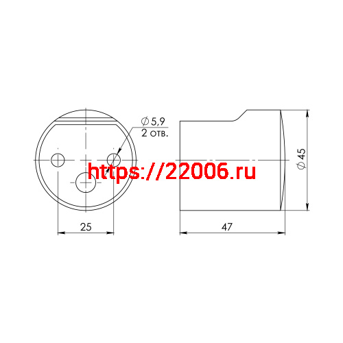 Ручка-кнопка Ajax (Аякс) CABIN SS-304 нержавеющ.сталь (1 шт в пакете) фото 3 Ручка-кнопка Ajax (Аякс) CABIN SS-304 нержавеющ.сталь (1 шт в пакете) фото 3