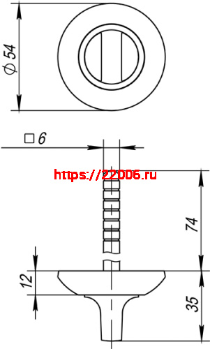 Ручка Fuaro (Фуаро) поворотная BKW6.R.AR54 (BKW6 AR) GP/SG-5 фото 2 Ручка Fuaro (Фуаро) поворотная BKW6.R.AR54 (BKW6 AR) GP/SG-5 фото 2