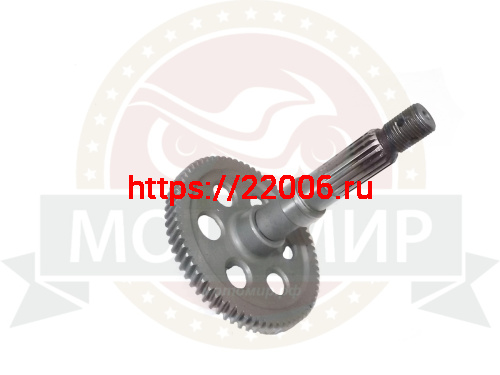 Вал заднего колеса в сборе с шестерней  FT50QT длинная 68Z фото 2