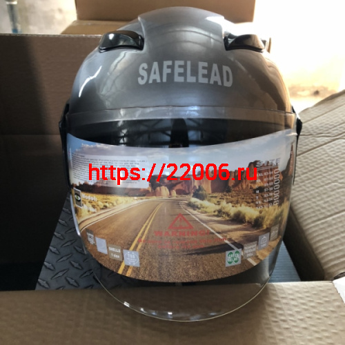 Шлем открытый "Safelead" HF-255В "колобки" Honda Grey размер M фото 2 Шлем открытый "Safelead" HF-255В "колобки" Honda Grey размер M фото 2