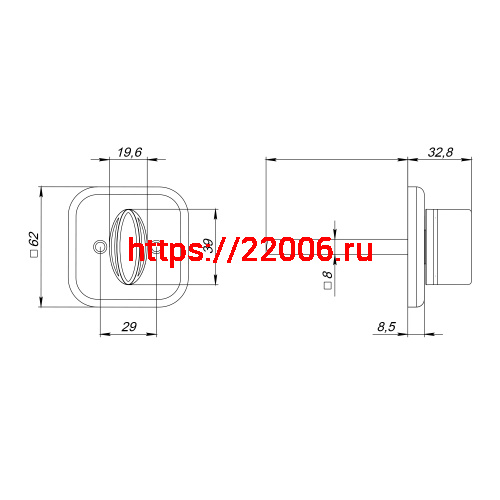 Ручка Fuaro (Фуаро) поворотная BKW8x75.K.TRD62 SSC-16 сатинированный хром ПЛАСТИК фото 2 Ручка Fuaro (Фуаро) поворотная BKW8x75.K.TRD62 SSC-16 сатинированный хром ПЛАСТИК фото 2