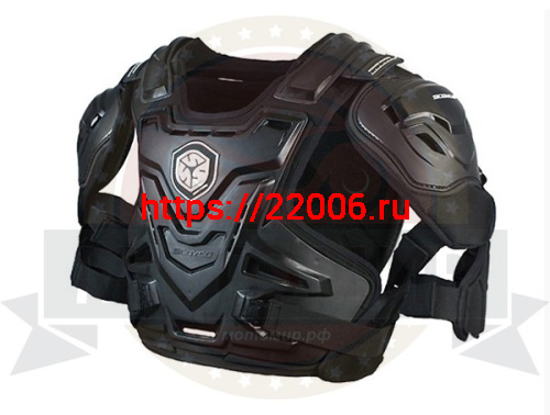 Защита тела мото SCOYCO AM07, черная, р-р M