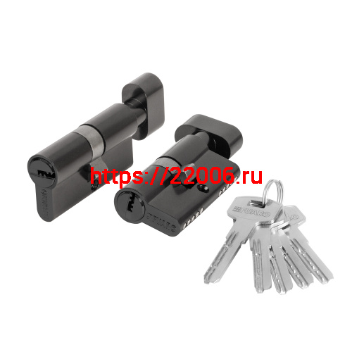 Цилиндровый Fuaro (Фуаро) механизм (200 ZM/80) 2000ZM Knob 80 (30+10+40) BL-24 черный 5Key с вертушкой Цилиндровый Fuaro (Фуаро) механизм (200 ZM/80) 2000ZM Knob 80 (30+10+40) BL-24 черный 5Key с вертушкой