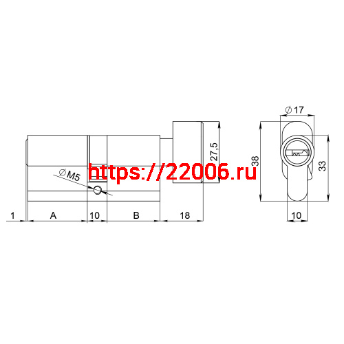 Цилиндровый Fuaro (Фуаро) механизм (200 ZM/80) 2000ZM Knob 80 (30+10+40) BL-24 черный 5Key с вертушкой фото 3 Цилиндровый Fuaro (Фуаро) механизм (200 ZM/80) 2000ZM Knob 80 (30+10+40) BL-24 черный 5Key с вертушкой фото 3