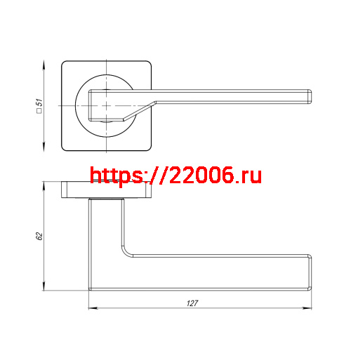 Ручка Ajax (Аякс) раздельная K.JK51.LEVEL (LEVEL JK) BL-24 черный фото 2 Ручка Ajax (Аякс) раздельная K.JK51.LEVEL (LEVEL JK) BL-24 черный фото 2