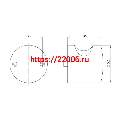Ручка-кнопка Ajax (Аякс) CABIN PVC GREY серый (1 шт в пакете) фото 3 Ручка-кнопка Ajax (Аякс) CABIN PVC GREY серый (1 шт в пакете) фото 3