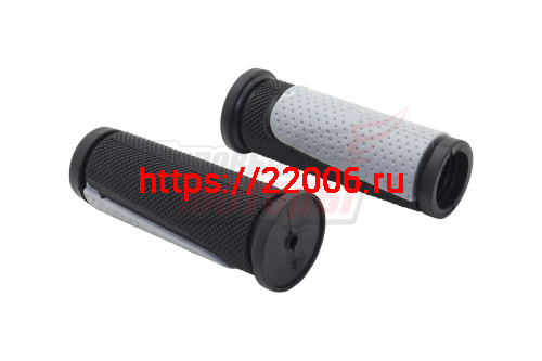Ручки руля вело 90мм (пара) чёрно-серые Ручки руля вело 90мм (пара) чёрно-серые