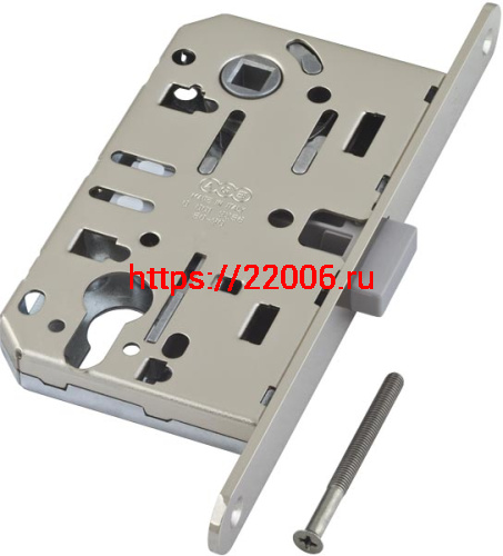 Корпус AGB (АГБ) врезного замка магнитный под цилиндр MEDIANA POLARIS B06103.50.06 (никель) Корпус AGB (АГБ) врезного замка магнитный под цилиндр MEDIANA POLARIS B06103.50.06 (никель)