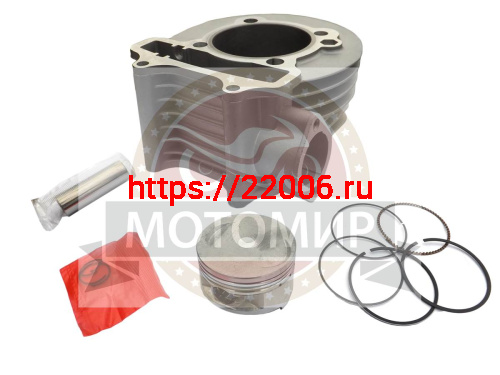 Цилиндр в сборе с поршнем 4-х такт.скут.(175см3) 61,00мм 157QMJ (пал D15mm+) 57 мм между шпильками Цилиндр в сборе с поршнем 4-х такт.скут.(175см3) 61,00мм 157QMJ (пал D15mm+) 57 мм между шпильками