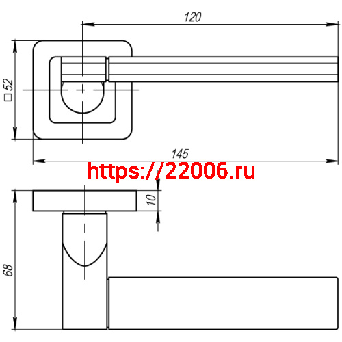 Ручка Punto (Пунто) раздельная K.QR52.GALAXY (GALAXY QR) GR/CP-23 графит/хром фото 2 Ручка Punto (Пунто) раздельная K.QR52.GALAXY (GALAXY QR) GR/CP-23 графит/хром фото 2