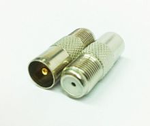 ТВ(PAL) штекер - F гнездо (цинк) (ТТТ)