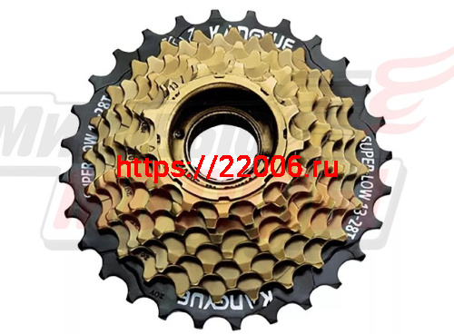 Блок спортивный 8 звезд (Трещотка 13-28 зуб)/KW-884, черно-коричневая,стальная Блок спортивный 8 звезд (Трещотка 13-28 зуб)/KW-884, черно-коричневая,стальная