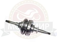 Коленвал 4х такт. GY6-50/80 с подшипниками (звезда 16 зуб) палец 13 мм (139QMB)