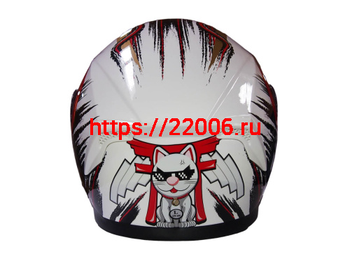 Шлем интеграл YM-831 "YAMAPA" CAT WHITE, BLUE YELLOW, размер  M (прозрачный визор) NEW (6 шт. упак) фото 3