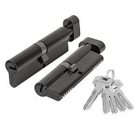 Цилиндровый Fuaro (Фуаро) механизм (200 ZM/120) 2000ZM Knob 120 (55+10+55) BL-24 черный 5Key с вертушкой