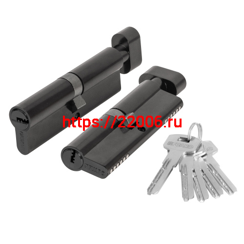 Цилиндровый Fuaro (Фуаро) механизм (200 ZM/120) 2000ZM Knob 120 (55+10+55) BL-24 черный 5Key с вертушкой Цилиндровый Fuaro (Фуаро) механизм (200 ZM/120) 2000ZM Knob 120 (55+10+55) BL-24 черный 5Key с вертушкой
