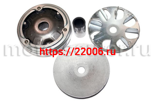 Вариатор Suzuki AD-50 в сборе (ролики, наружный шкив, палец) TMMP