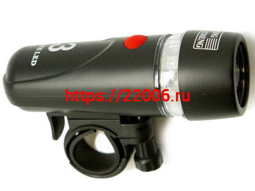 _Фара Вело передняя, 3диода,3 режима, универсальная, влагозащита,бат. в компл., в торг.уп (XC-735A) _Фара Вело передняя, 3диода,3 режима, универсальная, влагозащита,бат. в компл., в торг.уп (XC-735A)