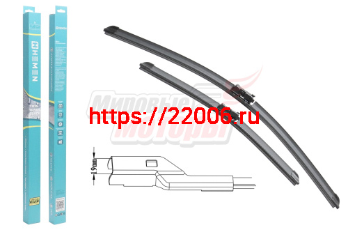 Щётки стеклоочистителя комплект 2шт. HEMEN 400/600 мм (HP6040B219)