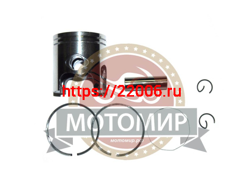 Поршень 47,00 мм 2 такт.скутер Yamaha JOG80/ Stels 1E40QMB (кольца, палец d12мм, стопор. кольца)