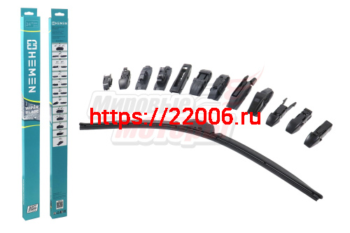 Щётка стеклоочистителя бескаркасная HEMEN 600 мм + 12 адаптеров (HB600)