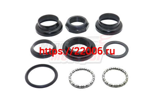 Детали рулевой колонки резьбовая 1-1/8" (25,4/34/30 мм, общ.h=38,7 мм ЧЕРН) FP-H803(компл) Детали рулевой колонки резьбовая 1-1/8" (25,4/34/30 мм, общ.h=38,7 мм ЧЕРН) FP-H803(компл)