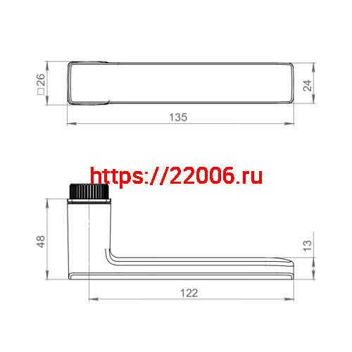 Ручка Punto (Пунто) раздельная K.EL.Q27.GANT SSG-39 сатин.золото фото 4 Ручка Punto (Пунто) раздельная K.EL.Q27.GANT SSG-39 сатин.золото фото 4
