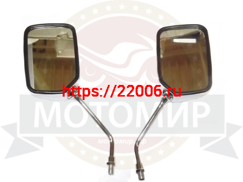 Зеркала (006) d10 квадр. хром крепление в углу СВ400 (НАБОР)