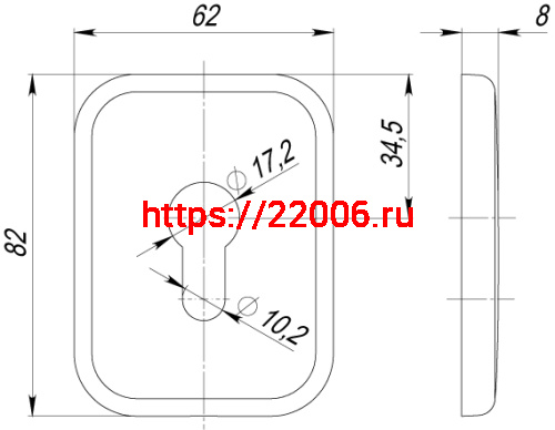 Декоративная Armadillo (Армадилло) Квадратная накладка на цилиндр ET-DEC SQ (ATC Protector 1) S CP-8 Хром TECH фото 3 Декоративная Armadillo (Армадилло) Квадратная накладка на цилиндр ET-DEC SQ (ATC Protector 1) S CP-8 Хром TECH фото 3