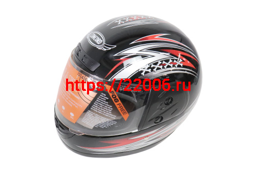 Шлем CONCORD XZF03 чёрный глянцевый с рисунком "S,M,L,XL,XXL" (интеграл)